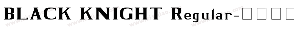 BLACK KNIGHT Regular字体转换